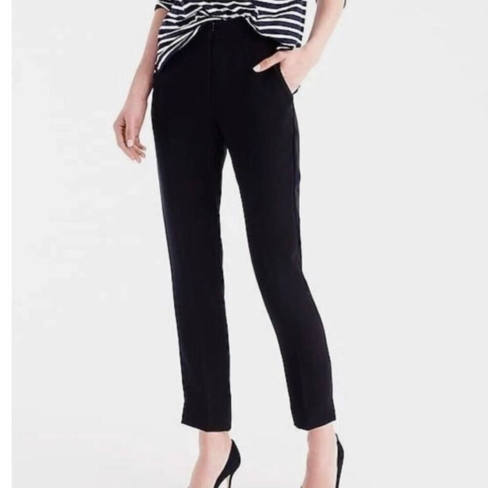 J.Crew Tall Easy Pant Black Matte Crepe Size 12 Tall